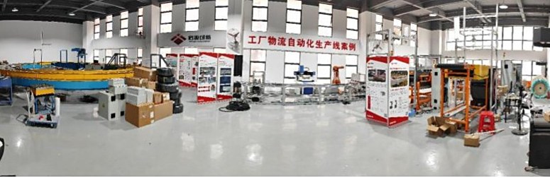 Qiyuan Innovation exhibition hall with live sorter lines